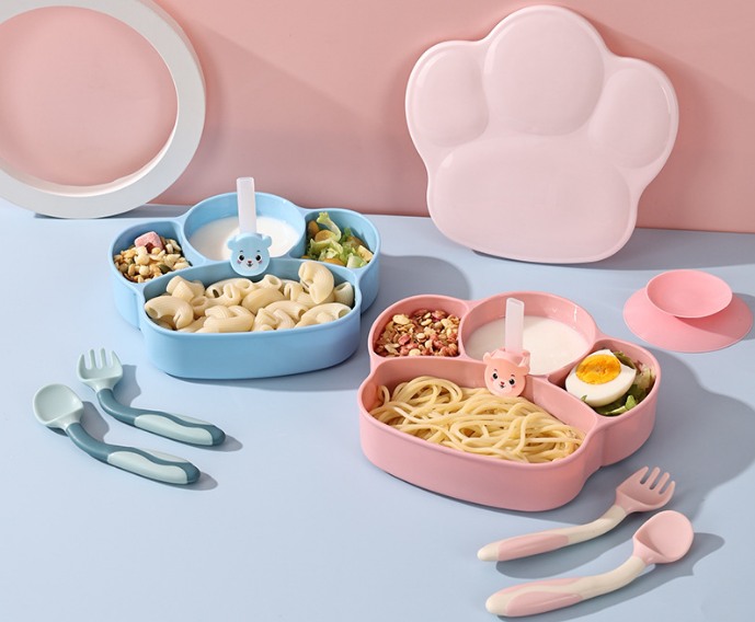 silicone sets with spoons for babies